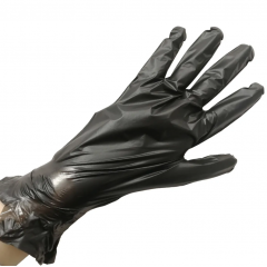 Перчатки из эластомера, черные, М, 100 шт./уп