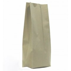 Пакет с центральным швом 12(+7)*30см, (бурый), Крафт/Метал/БОПП/ПЭ