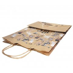 Крафт пакет с кручеными ручками, 35*26*15 (В*Ш*Г) см, 