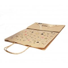 Крафт пакет с кручеными ручками, 35*26*15 (В*Ш*Г) см, 