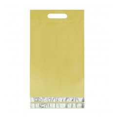 Курьерский пакет прозрачный (желтый) 245*330мм, 50мкм, с ручкой, возвратный