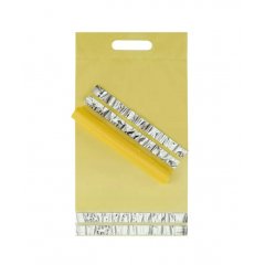 Курьерский пакет прозрачный (желтый) 245*330мм, 50мкм, с ручкой, возвратный