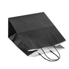 Крафт пакет с кручеными ручками, 24*14*28 (Ш*Г*В) см (черный)