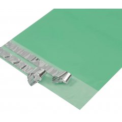 Курьерский пакет прозрачный (зеленый) 245*330мм, 50мкм, с ручкой, возвратный