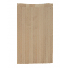 Крафт-пакет с V-образным дном  20*35+10см «ПОЛОСКА»