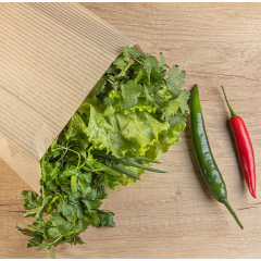 Крафт-пакет с V-образным дном  20*35*10см., бурый, «ПОЛОСКА»