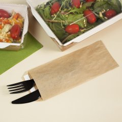 Крафт пакет с V-образным дном без складки 80*220мм, 40 г/м2 (бурый), с клеевым клапаном