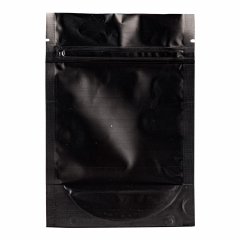 Пакет Дой-Пак 10,5*15(+3)см, Металл/PET/БОПП (черный матовый)