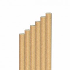 Трубочка бумажная без ламинации, бурая, 195*6мм