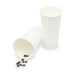 Бумажный стакан белый 500мл, диаметр 90мм (однослойный)