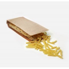 Пакет пятишовный 13(+7)*31см, (бурый), Крафт/БОПП/ПЭ, прозрачные фальцы