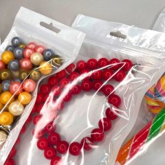 Пакет трехшовные 12*18см, 62 мкм, ПЭТ/ПЭ (бел+прозр), зип-лок, европодвес