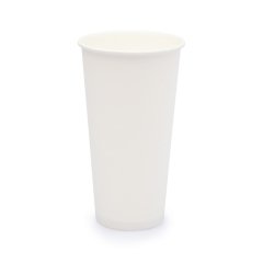Бумажный стакан белый 500мл, диаметр 90мм (однослойный)