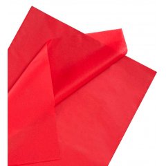 Оберточная бумага, тишью в листах, 500*750мм, красная, 17гр./м2