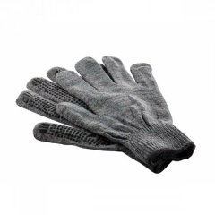 Перчатки вязаные п/шерстянные с ПВХ, серые, 65гр., 7,5 класс, 6 нитей