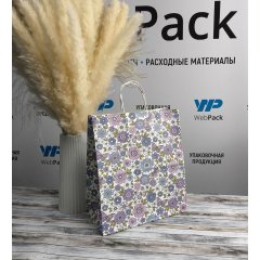 Крафт пакет с кручеными ручками, 25*22*12 (В*Ш*Г) см, 