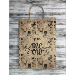 Крафт пакет с кручеными ручками, 35*26*15 (В*Ш*Г) см, 