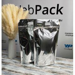 Термопакет с ПР + Zip-Lock 250*400(+50мм), серебряный (однослойный)
