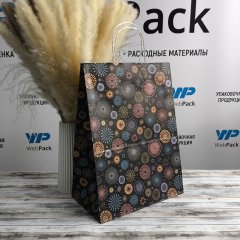 Крафт пакет с кручеными ручками, 35*26*15 (В*Ш*Г) см, 