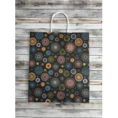 Крафт пакет с кручеными ручками, 25*22*12 (В*Ш*Г) см, 