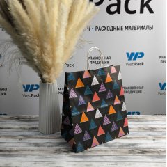 Крафт пакет с кручеными ручками, 25*22*12 (В*Ш*Г) см, 