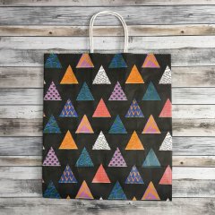 Крафт пакет с кручеными ручками, 25*22*12 (В*Ш*Г) см, 