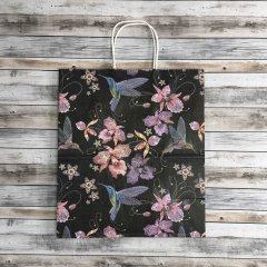 Крафт пакет с кручеными ручками, 25*22*12 (В*Ш*Г) см, 