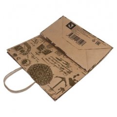 Крафт пакет с кручеными ручками, 25*22*12 (В*Ш*Г) см, 