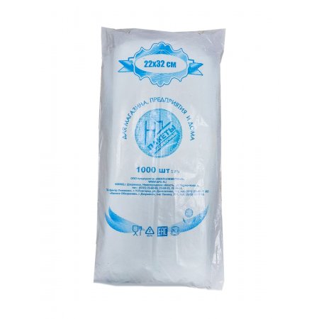 Пакет Фасовка 14(+8)*32см*6мкм, ПНД, прозрачный (1000 шт.)