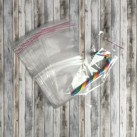 Полипропиленовые пакеты 10*20см(+5см), с клапаном и скотчем 100 шт. / уп.