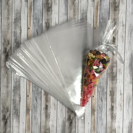 Пакет-Конус БОПП 20см(+0см)*30см, 30мкм , 100 шт./уп.