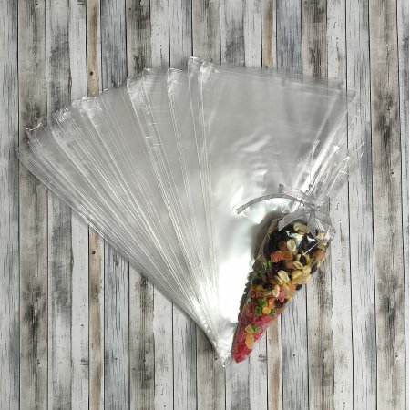 Пакет-Конус БОПП 20см(+0см)*35см, 30мкм , 100 шт./уп.