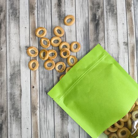 Пакет Дой-Пак 16*25(+4,5)см, Крафт (зеленый), с окном 4см