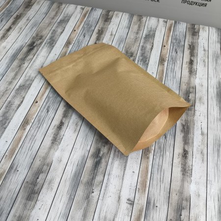 Пакет Дой-Пак 17*27(+3,5)см, Крафт (бурый)