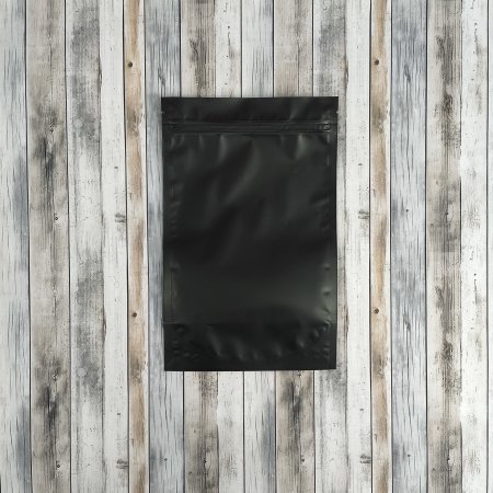 Пакет Дой-Пак 16*25(+4,5)см, Металл/PET/БОПП (черный-матовый)