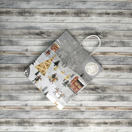 Крафт пакет с кручеными ручками, 25*22*12 (В*Ш*Г) см, 