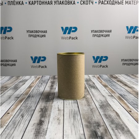 Картонный тубус с жестяной крышкой, 6,3*10см