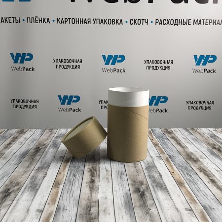 Картонный тубус с картонной крышкой, 8,9*16см