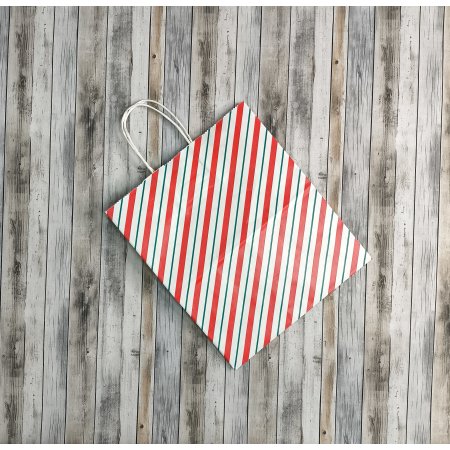 Крафт пакет с кручеными ручками, 25*22*12 (В*Ш*Г) см, 