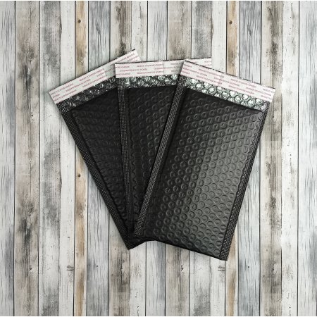 Пакет ВПП 14*22см, с клапаном и скотчем, черный матовый, В/00