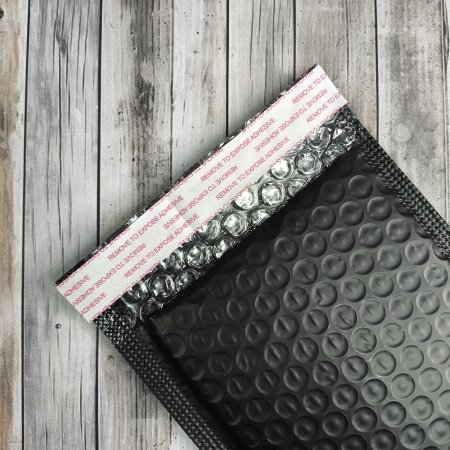 Пакет ВПП 14*22см, с клапаном и скотчем, черный матовый, В/00