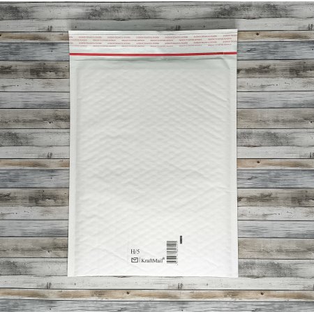 Пакет ВПП из крафт-бумаги 29*37см, с клапаном и скотчем, белый, Н/5