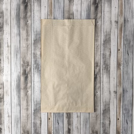 Крафт пакет с V-образным дном со складкой 17*7*30см, 40 г/м2 (бежевый)(2500 в кор.)