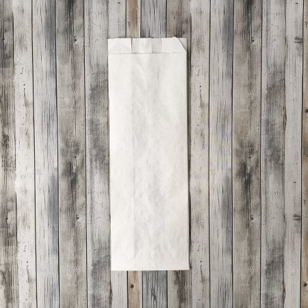 Крафт пакет с V-образным дном со складкой 10*6*30см, 40 г/м2 (белый)