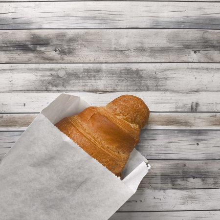 Крафт пакет с V-образным дном со складкой 10*6*30см, 40 г/м2 (белый)