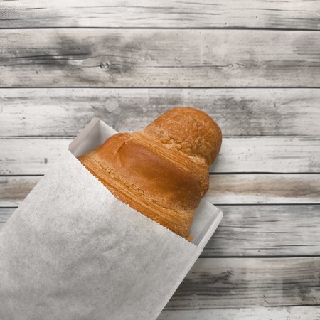 Крафт пакет с V-образным дном, жиростойкий 9*4*20,5см, 40 г/м2 (белый)