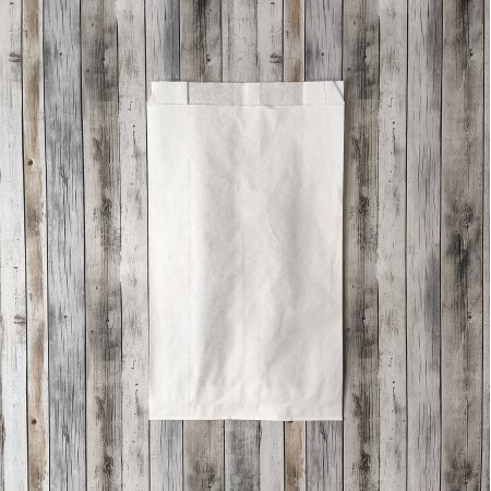 Крафт пакет с V-образным дном со складкой 17*7*30см, 40 г/м2 (белый)