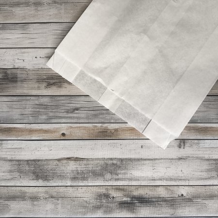 Крафт пакет с V-образным дном со складкой 17*7*30см, 40 г/м2 (белый)