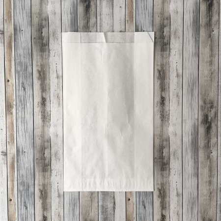 Крафт пакет с V-образным дном, жиростойкий 17*7*30см, 40 г/м2 (белый)