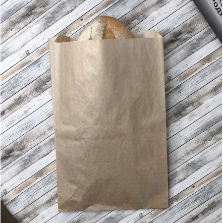 Крафт пакет с V-образным дном со складкой 25*10*40см, 40 г/м2 (бурый)